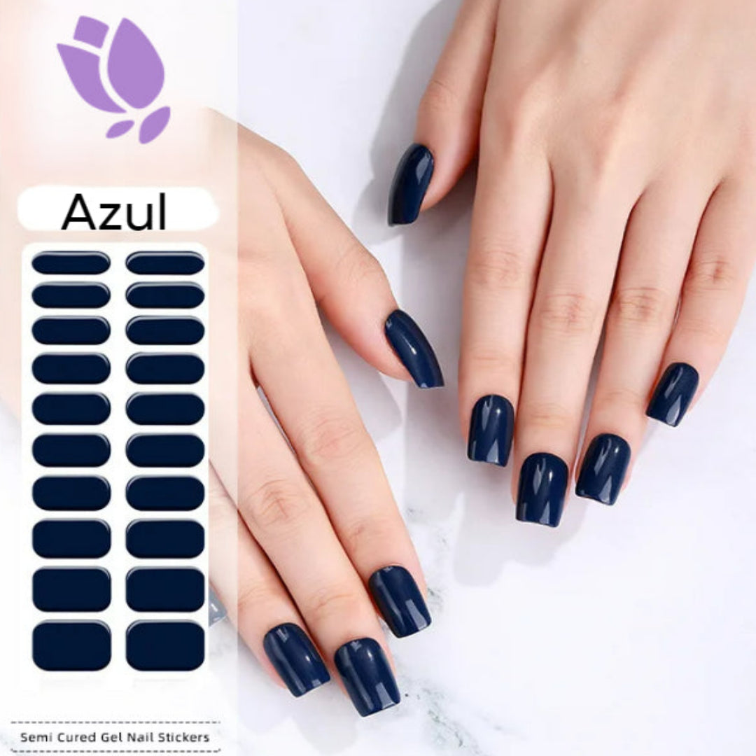 Unhas em Gel Adesivos - 20 Adesivos - Acompanha LED UV