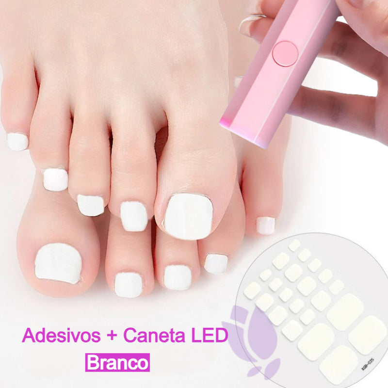 Unhas em Gel Adesivos - Pés