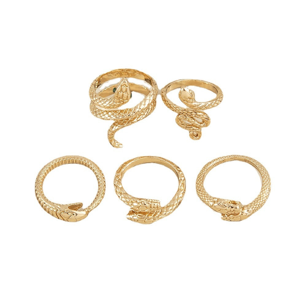 Coleção Snake rings - 5-6 Peças