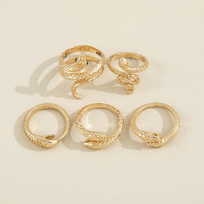 Coleção Snake rings - 5-6 Peças