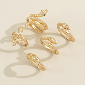 Coleção Snake rings - 5-6 Peças