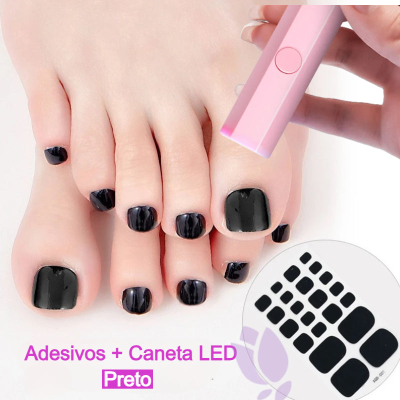 Unhas em Gel Adesivos - Pés