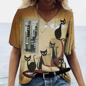 Camiseta Gatos - T Shirt