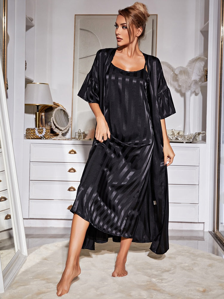 Conjunto Robe e Camisola  Luxury Seda