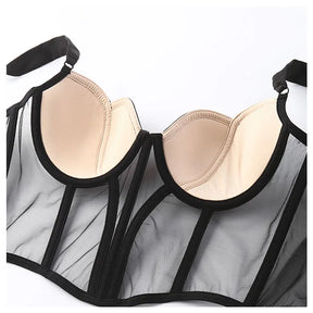 Bralette Grazy -Corset Transparente com Bojo